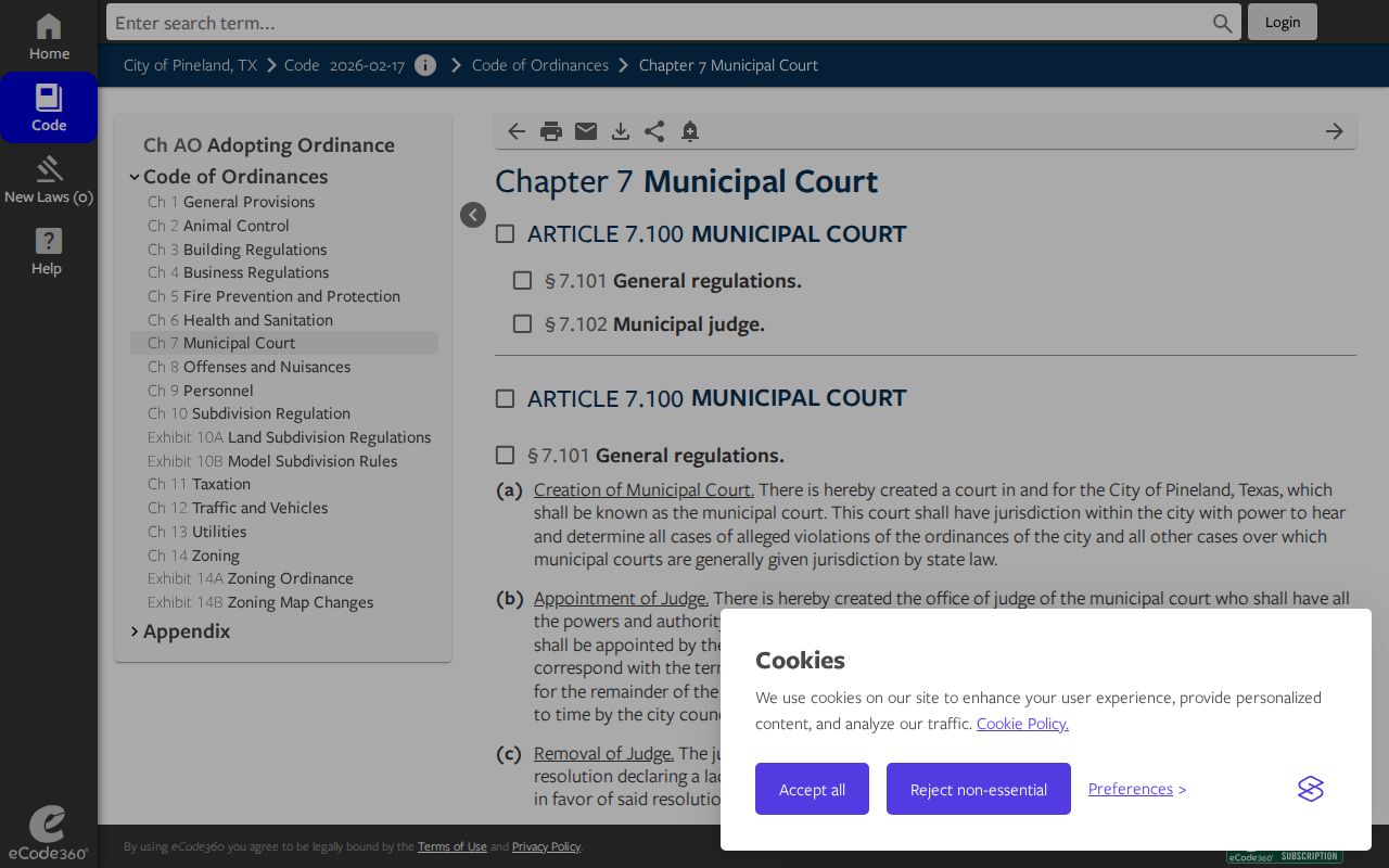 Pineland court docket jurisdiction in municipal Chapter 7